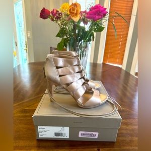 BCBG Maxazria Ma-laila Satin Lace Up 4 inch Heels Size 8